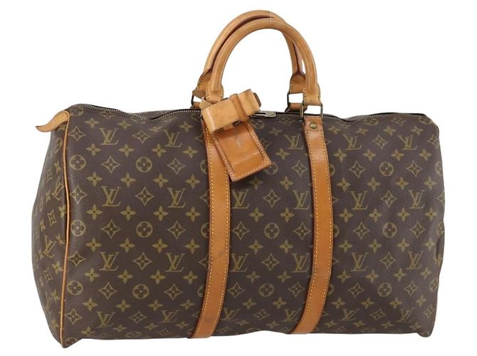 LOUIS VUITTON Monogram Keepall 55 Boston Bag M41424 LV