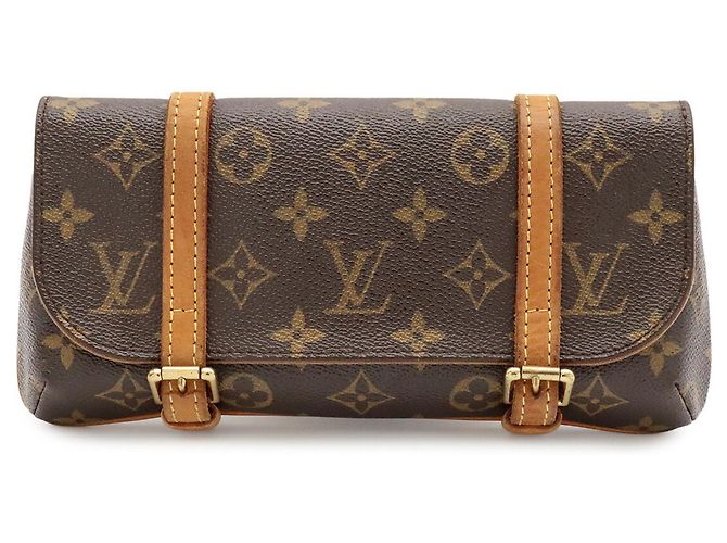 Bolso Louis Vuitton Monogram Pochette Marelle Castaño Monograma