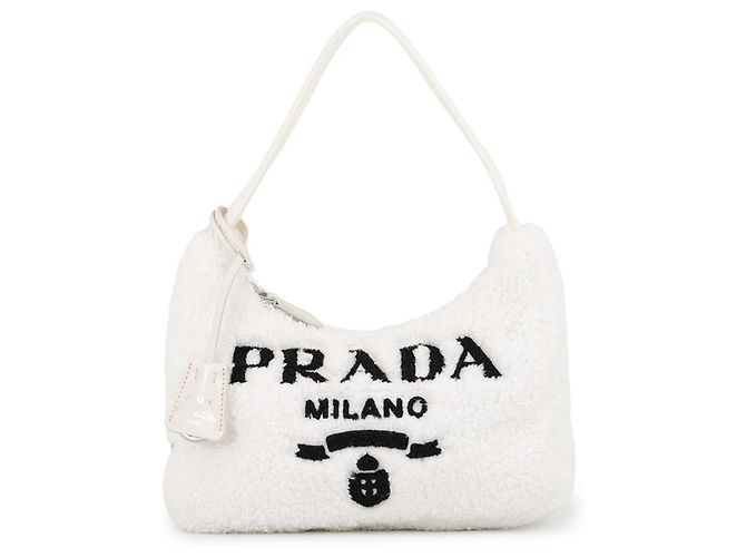 Bolsa Prada Re Edition 2000 em Terry Preto Branco