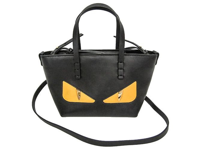 Borsa a mano Fendi Bag Bugs Roll Mini Nero