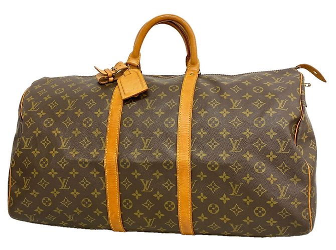 Louis Vuitton Boston Monogram Keepall 55 Braun