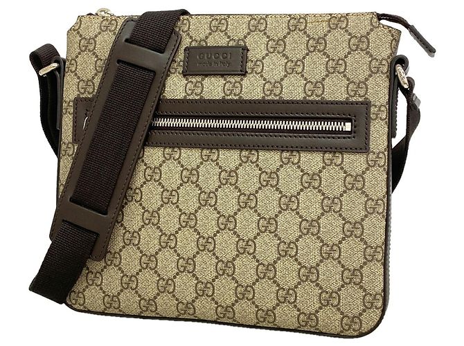 Borsa a tracolla Gucci GG Supreme Marrone