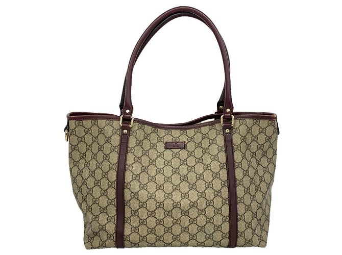 Borsa Tote Gucci GG Supreme Marrone Bordò