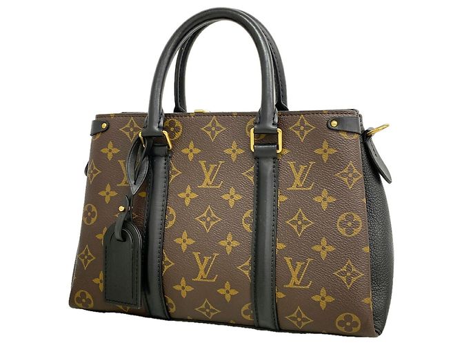 Borsa Louis Vuitton Monogram Soufflot NV BB Marrone Nero