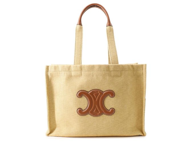 Céline Celine Triomphe Cabataise Tote Brown
