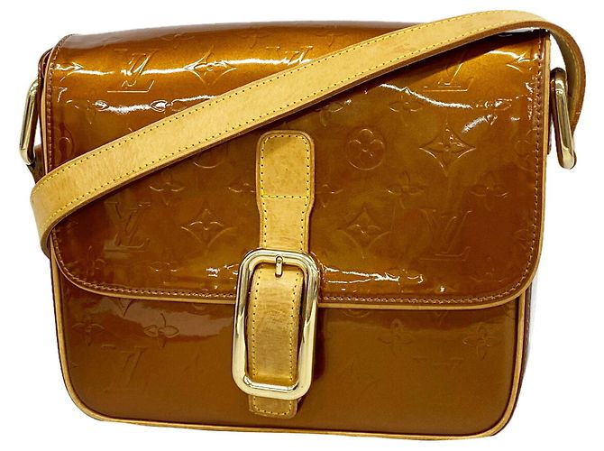 Borsa a tracolla Louis Vuitton Vernis Christie GM Bronzo