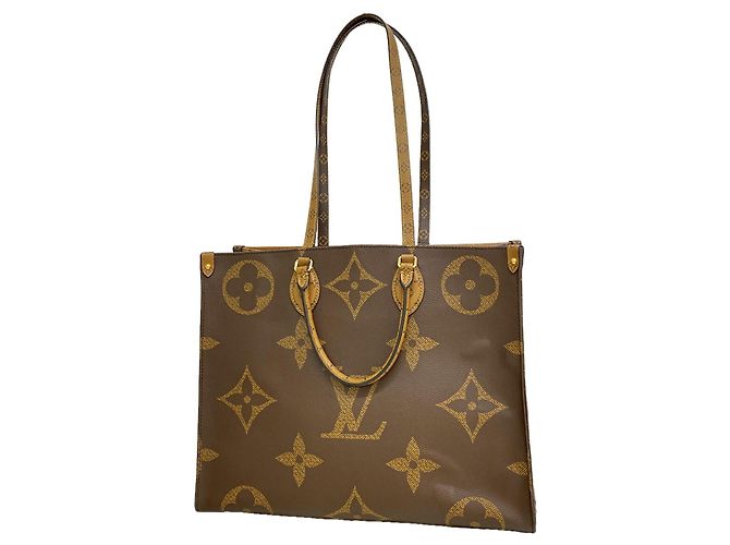 Sac cabas Louis Vuitton Monogram Giant Reverse OnTheGo GM Marron