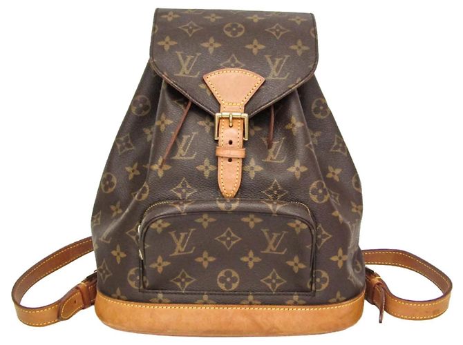 Louis Vuitton Monogram Montsouris MM M51136 Women's Backpack Brown