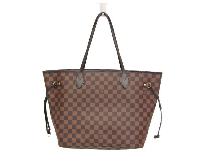 Borsa Tote Louis Vuitton Damier Neverfull MM da donna Marrone