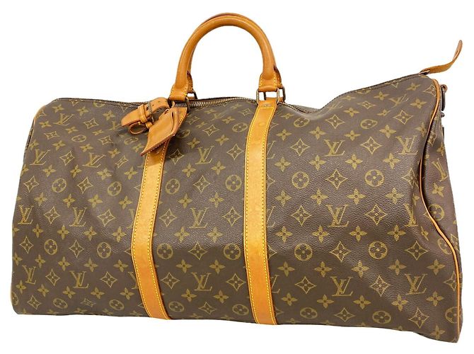 Louis Vuitton Boston Monogram Keepall Bandoulière 55 Marron
