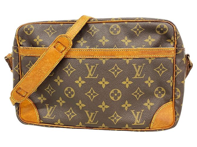 Borsa a tracolla Louis Vuitton Monogram Trocadero 30 Marrone