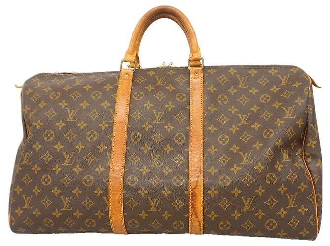 Louis Vuitton Boston Monogram Keepall 55 Braun