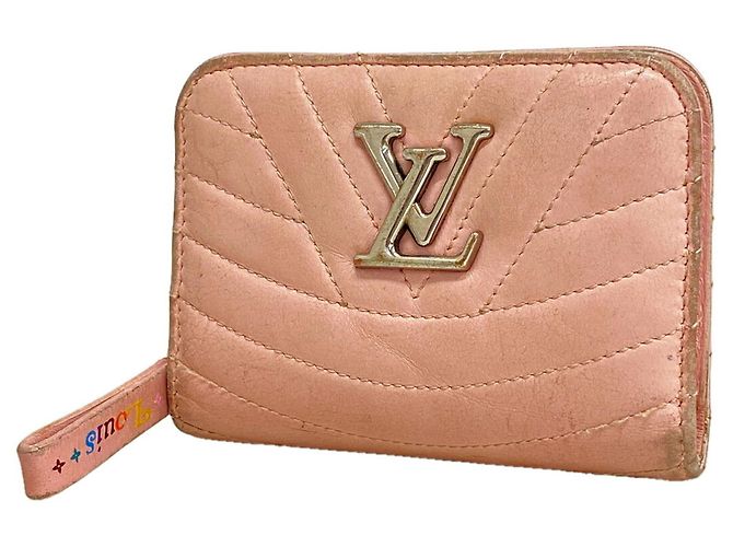 Portafoglio compatto con zip Louis Vuitton New Wave Rosa