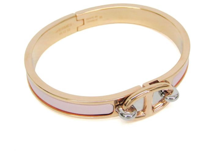Hermès Hermes Clic Mini Click Chaine d'Ancre Bangle Pink Golden