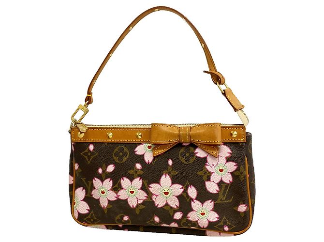 Pouch Louis Vuitton Monogram Cherry Blossom Marrone
