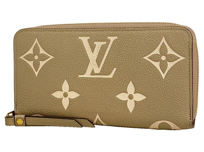 Louis Vuitton Monogram Empreinte Bicolor Zippy Wallet Grau Roh