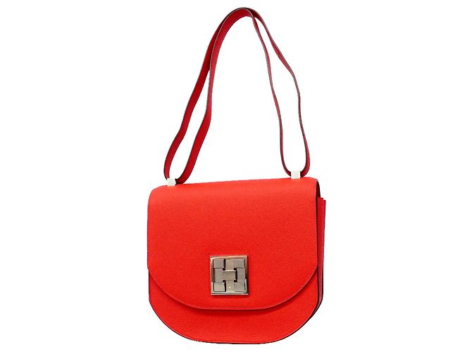 Hermès Borsa a tracolla Hermes Mosaic in pelle Epsom rossa Rosso