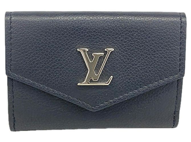 Louis Vuitton Portefeuille Lock Mini Tri-fold Wallet Black