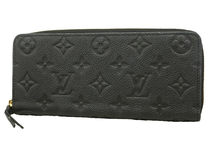 Louis Vuitton Monogram Empreinte Portefeuille Clemence Long Wallet Negro
