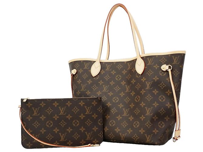 Bolso Tote Louis Vuitton Monogram Neverfull MM Castaño