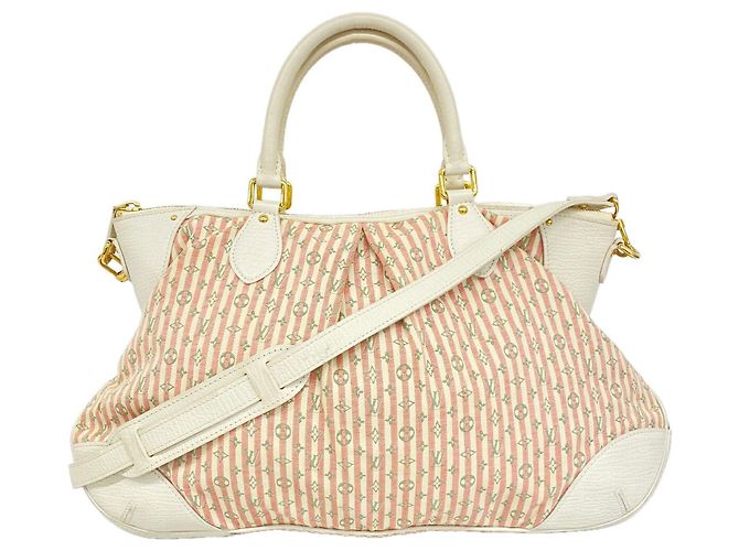 Louis Vuitton Monogram Mini Lin Croisette Marina GM Handtasche Rot