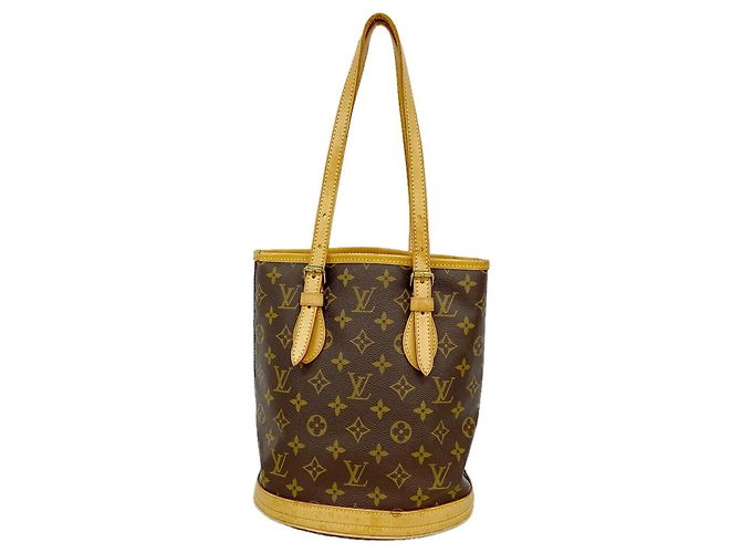Borsa Tote Louis Vuitton Monogram Bucket PM Marrone
