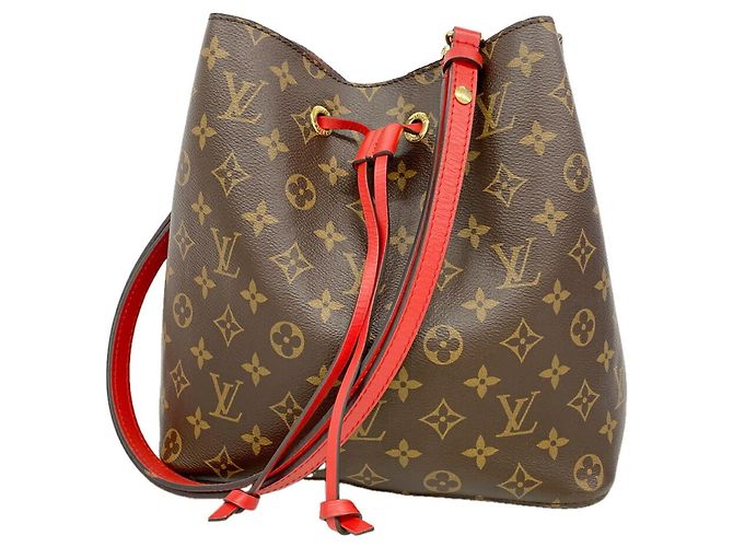 Néonoé Louis Vuitton Monogram NeoNoe Schultertasche Rot