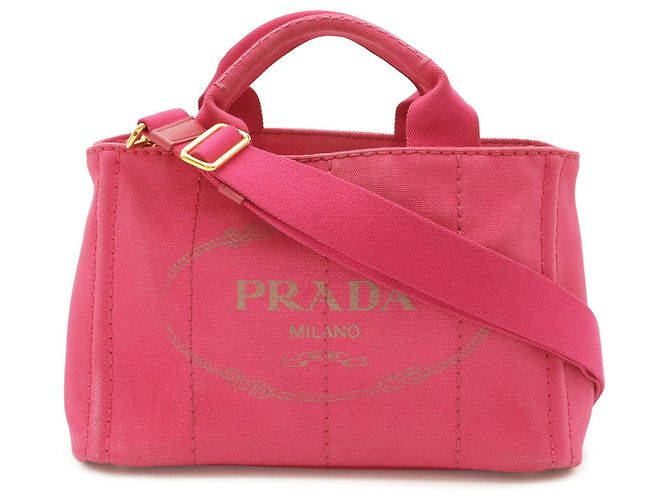 Saco Tote/Saco de Ombro Prada Canapa Rosa