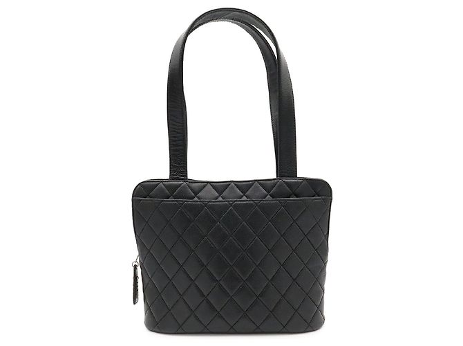 Chanel Matelassé Coco Mark Tote Bag Black