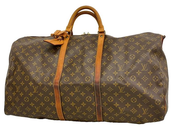 Louis Vuitton Boston Monogram Keepall Bandoulière 60 Marron