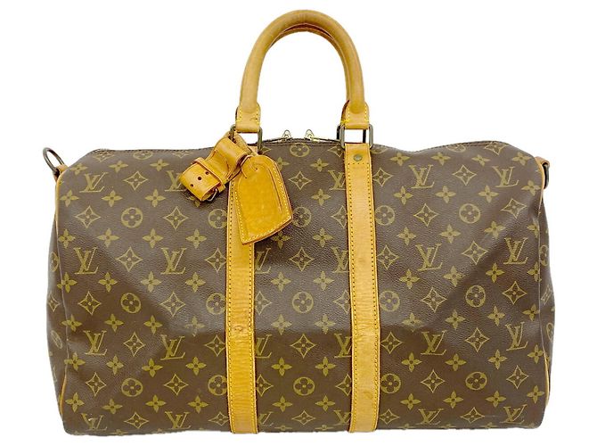 Louis Vuitton Boston Monogram Keepall Bandoulière 45 Marrom