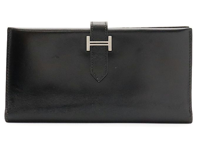 Hermès Cartera larga bi-fold Hermes Bearn Classic Negro