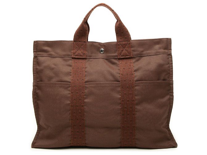 Hermès Brown Canvas Herline MM Braun