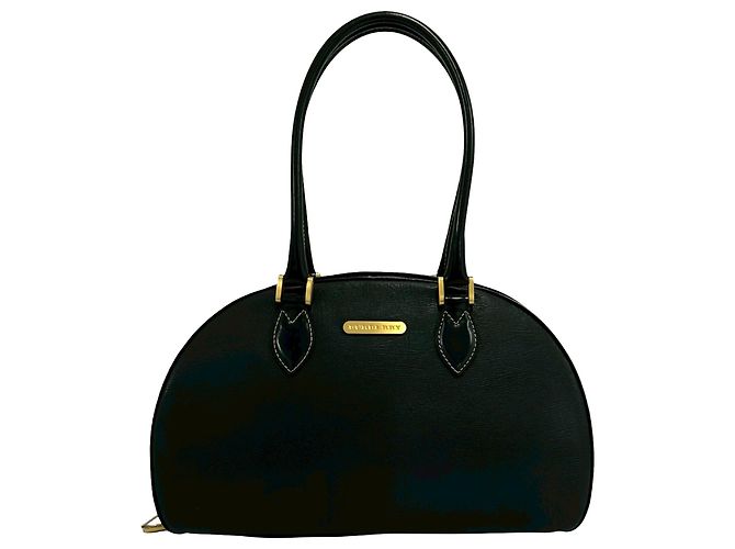 Borsa a mano Burberry in pelle nera Nero