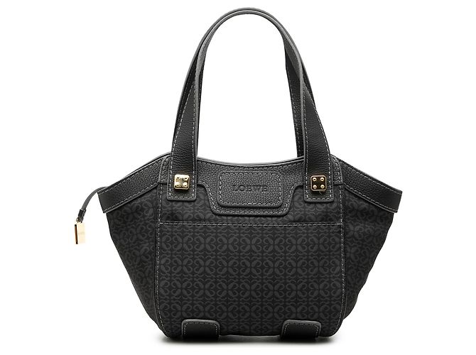 LOEWE Black Anagram Canvas Tote