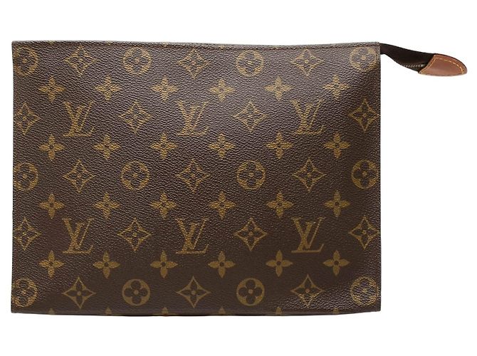 Necessaire Louis Vuitton Brown Monogram 26 Castaño