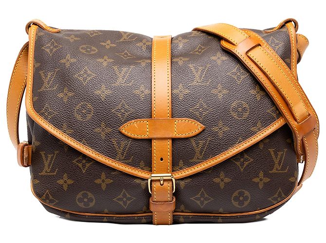 Louis Vuitton Brown Monogram Saumur 30 Marron