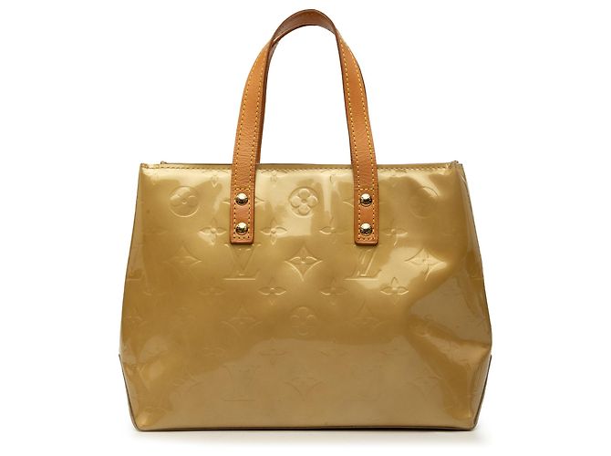 Louis Vuitton Beige Monogram Vernis Reade PM Bege