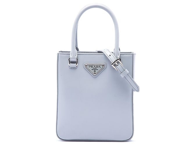 Bolsa Prada Small Spazzolato Leather azul Azul claro