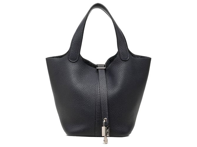 Hermès Black Clemence Picotin Lock 18 Noir