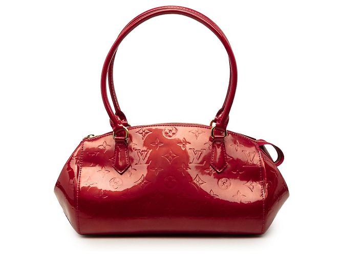 Louis Vuitton Red Monogram Vernis Sherwood PM Roja