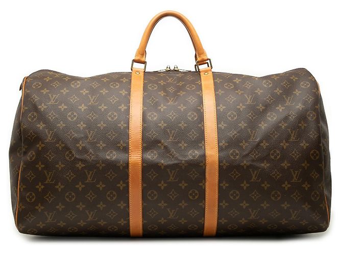 Louis Vuitton Brown Monogram Keepall 60 Marrone