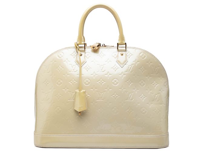 Louis Vuitton Beige Monogram Vernis Alma GM