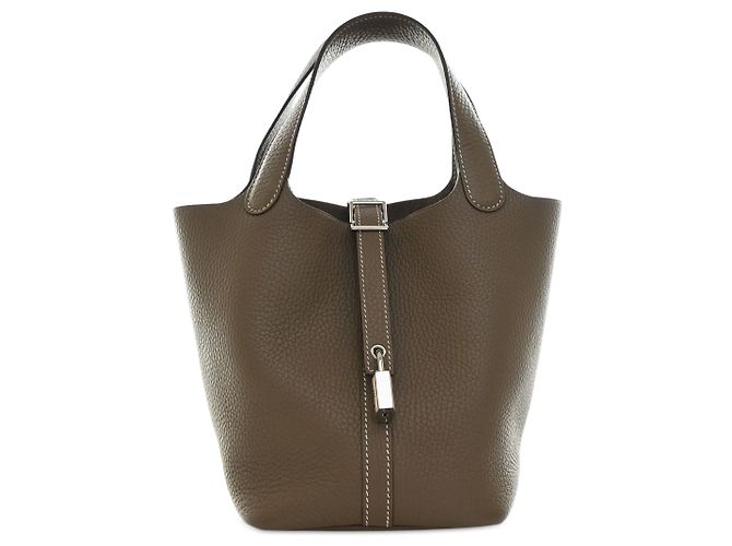 Hermès Brown Clemence Picotin Lock 18 Marron Taupe