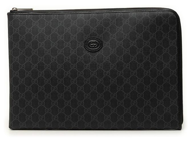 Clutch Gucci Black GG Supreme Interlocking G Nero