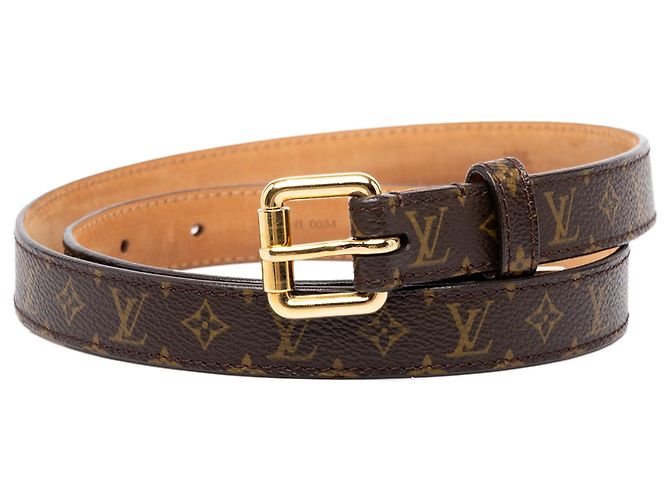 Cinto Louis Vuitton Brown Monogram Ellipse Marrom