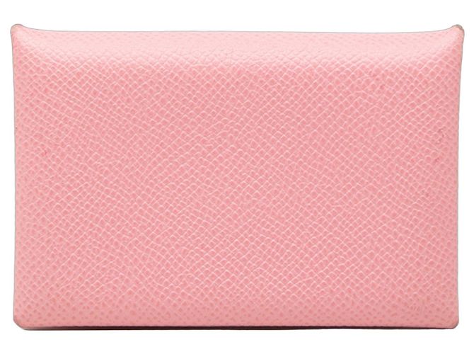 Hermès Pink Epsom Calvi Card Holder