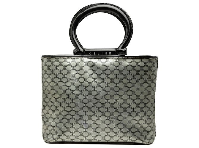 Céline Bolso de mano Celine Silver Macadam PVC Plata