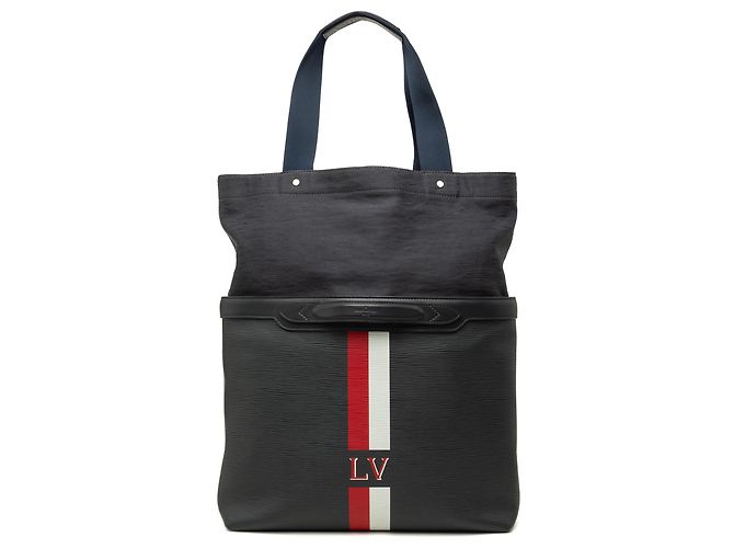 Louis Vuitton Blue Epi Paint Stripe Cabas Blau Marineblau