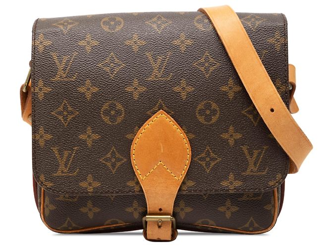 Louis Vuitton Brown Monogram Cartouchiere MM Marron